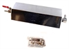 ALUM 3X8 HEXAGON OVERFLOW TANK W/ MOUNT - CLEAR ANODIZED - image 1