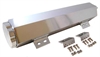 3 X 16 ALUM HEXAGON OVERFLOW TANK - CLEAR ANODIZED - image 1