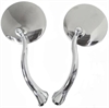 Stainless Steel Retro Street Rod Mirrors Universal