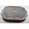 Oval Aluminum Air Cleaner Set 12" x 2" - image 1