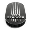 383 Stroker Oval Air Cleaner Assembly [Black Finish with Black Filter] - image 3