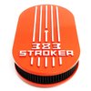 383 Stroker Oval Air Cleaner Assembly [Orange Finish with Black Filter] - image 3