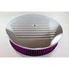 Round Ball-Milled Top Air Cleaner Set 14" x 4" - image 1