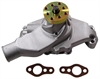 ALUMINUM 1955-68 SB CHEVY SHORT WATER PUMP - SMOOTH SATIN - image 1