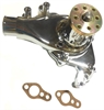 HIGH VOLUME ALUM SB CHEVY LONG WATER PUMP - CHROME - image 1