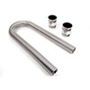 Polished Stainless Steel Radiator Hose Kit Hose Length: 36"