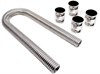 Polished Stainless Steel Radiator Hose Kit Hose Length: 48" - image 1