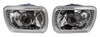 SQUARE HEADLIGHT WITH 20 LEDS LED WHITE H4 BULB - image 1