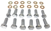 STEEL INTAKE MANIFOLD BOLT W/WASHER 12 PC KIT - SB CHEVROLET MOPAR / AMC 290-401 3/8 -16 X 1 - image 1