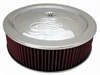 Round Flame Style Muscle Car Style Top Air Cleaner Set 14" x 4" - image 1