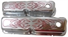 Chrome Red Flame 1962-up SB Ford 260-289-302-351W 5.0 V8 Valve Cover - Baffled - image 1