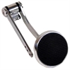 Polished Aluminum Round Brake Pedal with Rubber Insert - image 1
