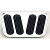 R8524 Brake Pedal Pad, 4 Insert Billet – Polished - image 1