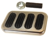 BILLET ALUMINUM BRAKE PAD W/RUBBER - image 1
