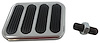 R8526C Brake Pedal Pad, 4 Insert Billet – Chrome - image 1