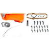 Orange Powdercoated Steel Stock Oil Pan Kit
