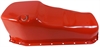 Orange Powdercoated Steel Stock Oil Pan 1980-85 Small Block Chevy 283-400 V8 - image 1