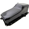 Black Powdercoated Steel Stock Oil Pan 1986-Up Small Block Chevy 283-400 V8 - image 1