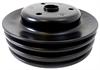BLACK SB CHEVY 283-350 V8 TRIPLE GROOVE CRANKSHAFT PULLEY - LWP LOWER - image 1