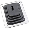 Heavy-Duty Rubber Shifter Boot 5-5/8" x 6-3/4" With Chrome Plated Steel Ring - image 1