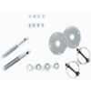 Chrome 1/4 Flip-Over Style Hood Pin Set - image 1