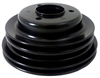 3-Groove Crankshaft Pulley Block Chevy 396-454 V8 - Long Water Pump - Black - image 1
