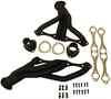 1967-1987 SMALL BLOCK CHEVY SHORTY HEADERS MANUAL TRANS BLACK - image 1