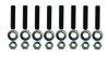 Stud Kit [Valve Cover, Pontiac, Broaced Studs, Washers, Nylock Nuts]