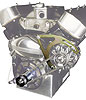 Early Delco-style Alternator Mount Kit for Electric Water Pump Big Block Chevy - image 2