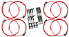 73751 Universal Ultra 350 Ignition Wire Set for GM LS/LT Engines [8 mm, Red, 90-Degree, 135-Degree, and Straight Plug Boots] - image 1