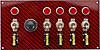4" x 7-3/4" Fiber Design Switch Panel Red/Black with starter button - image 1