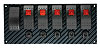 Gray/Black Fiber Rocker Switch Panel Starter Plus 5 On/Off Switches - image 1