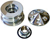 2V Pulley pulley cone 6-hole and step nut polished - image 1
