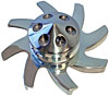 KIT-130mm Swirl fan 1V pulley 6 hole cone polished - image 1