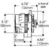 CS130 Straight Mount 6.61" Side Post Alternator 140 Amp - image 3