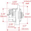 GM CS130D Straight Mount 7.24" Alternator Natural - image 3