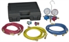 R12 and R134A Aluminum Manifold Hose Set And Service Couplers - image 1