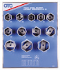 9852 Truck Wheel Bearing Locknut Sockets (6 & 8-pt.) w/Display Board - image 1