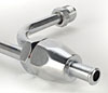 Chrome Fuel Line Kit Fits Holley carbs 3310, 4160, and square flange with primary metering block & secondary metering plate - image 2