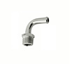 Chrome Barb to NPT Fitting 90° 3/8" NPT