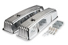 Cast Aluminum Finned Valve Covers for 1958-1986 Chevy 283-400 [Polished, Perimeter Bolt] - image 1