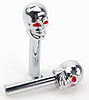 Door Lock Knobs Set of Two Skulls - image 1