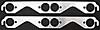 Embossed Aluminum Exhaust Gaskets SB-Chevy Round Port 1.63" - image 1