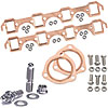Copper Exhaust and Collector Gaskets with Stainless Steel Header Stud Kit SB-Ford - image 1