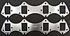 Embossed Aluminum Exhaust Gaskets Ford 332-390 FE Square Port - image 1