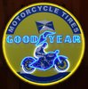 Goodyear Vintage Motorcycle Round 36 in. LED Flex-Neon Sign in Steel Can - image 2
