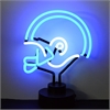 Football Helmet Blue/White Neon Sculpture - image 1