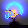 Football Helmet Blue/Yellow Neon Sculpture - image 1