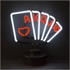 Royal Flush Poker Neon Sculpture - image 1