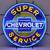 Super Chevrolet Service With Backing Neon Sign - image 1